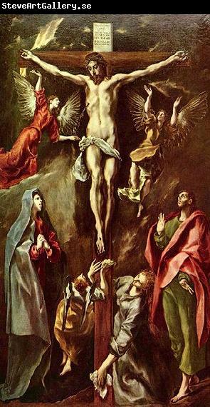 El Greco Christus am Kreuz, mit Maria, Johannes und Maria Magdalena